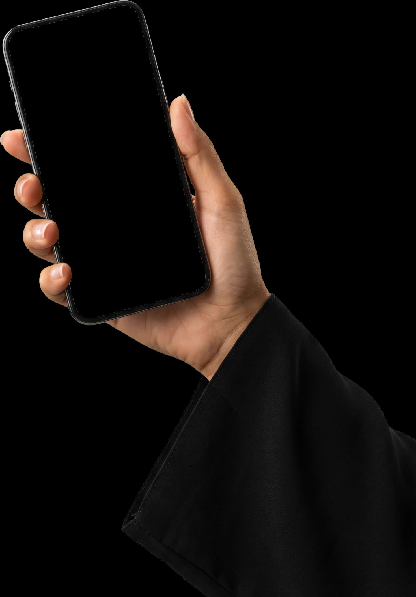 DuaScroll app on iPhone held in hand